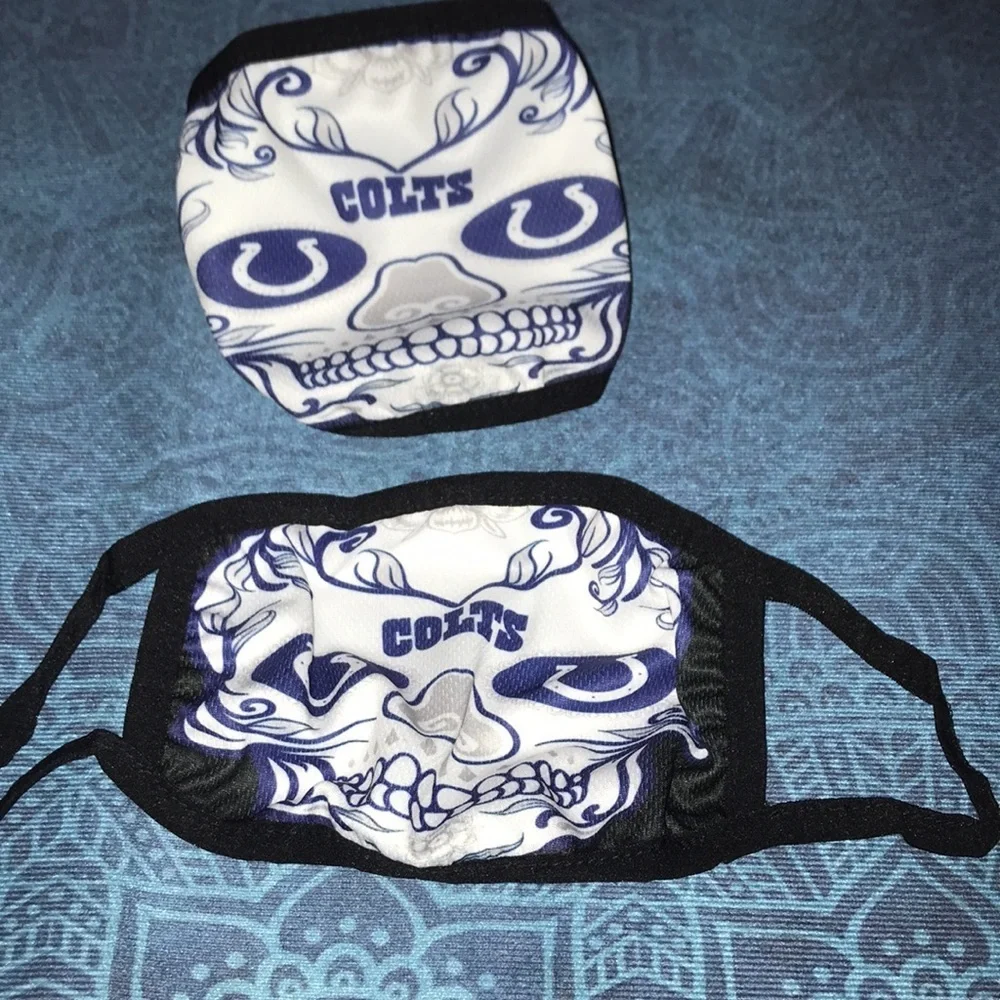 6/$20 New set/2 Colts sugar skull face masks